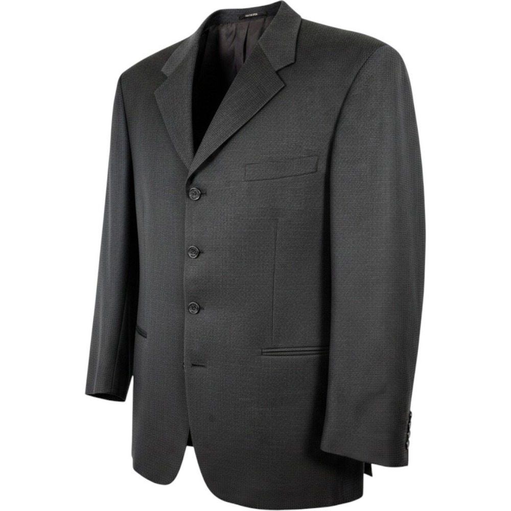 Jones New York Mens 42R Blazer Wool Cashmere Worsted Grey Houndstooth Sport Coat